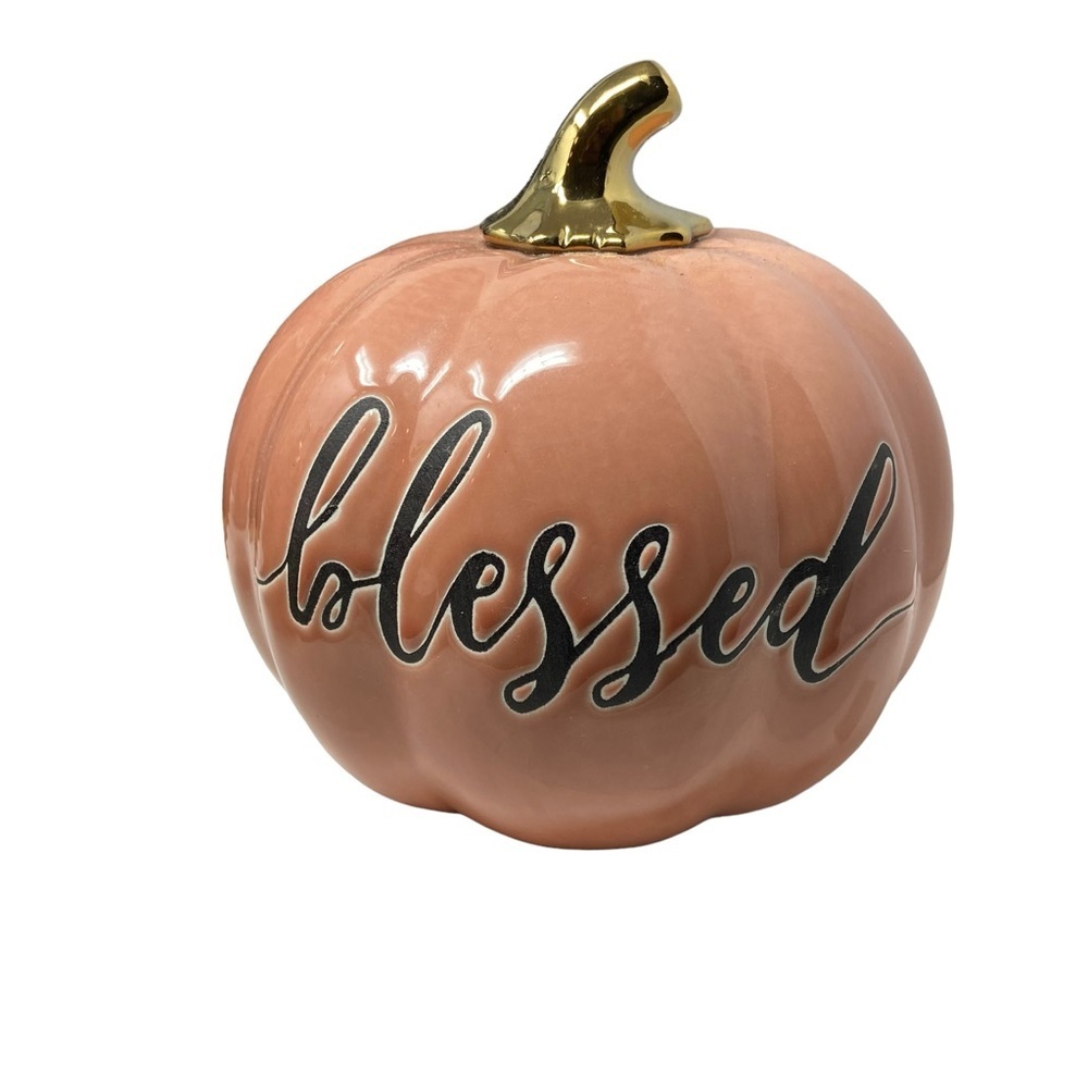 Martha Stewart | Ceramic Pumpkin | Blessed | Size 5x6”